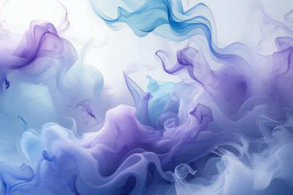 A Close Up of a Cloud of Blue and Purple