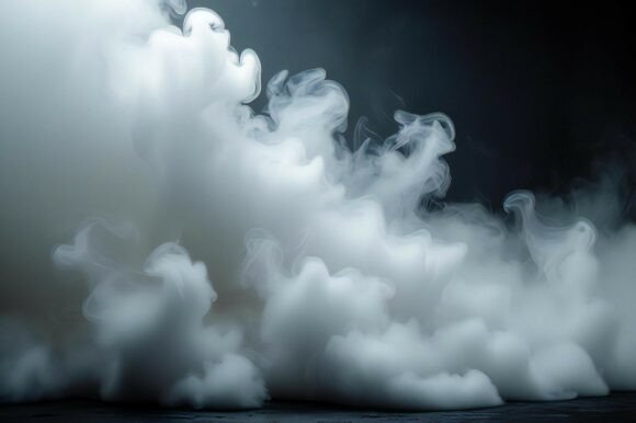 A Cloud of Smoke on a Black Background