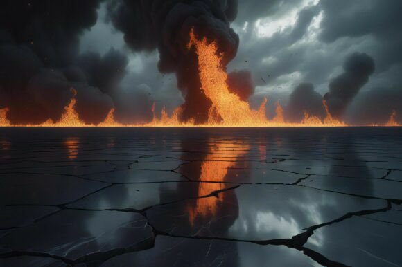 A Large Fire in the Sky