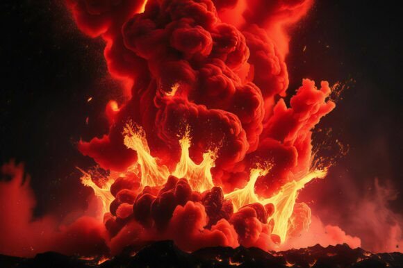 A Red and Orange Cloud of Smoke