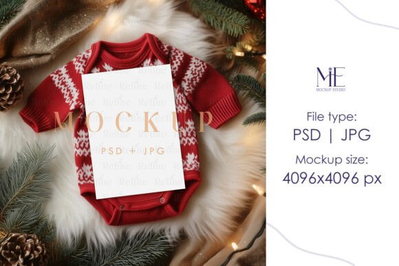 Christmas Gift Card Mockup: Elevate Your Holiday Designs with Professional Quality