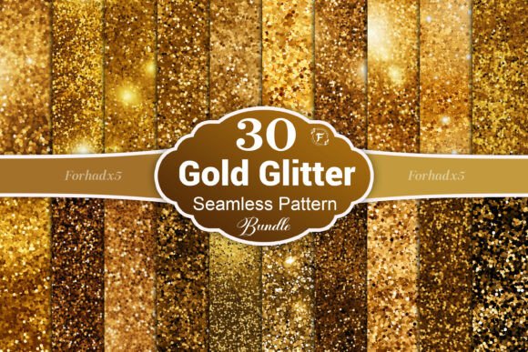 Gold Glitter Seamless Pattern