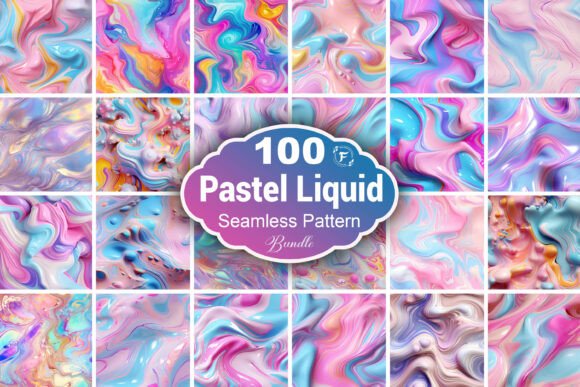 Pastel Liquid Seamless Pattern: A Soft Touch for Creative Projects