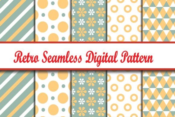 Retro Seamless Digital Patterns Papers: A Versatile Resource for Creative Projects